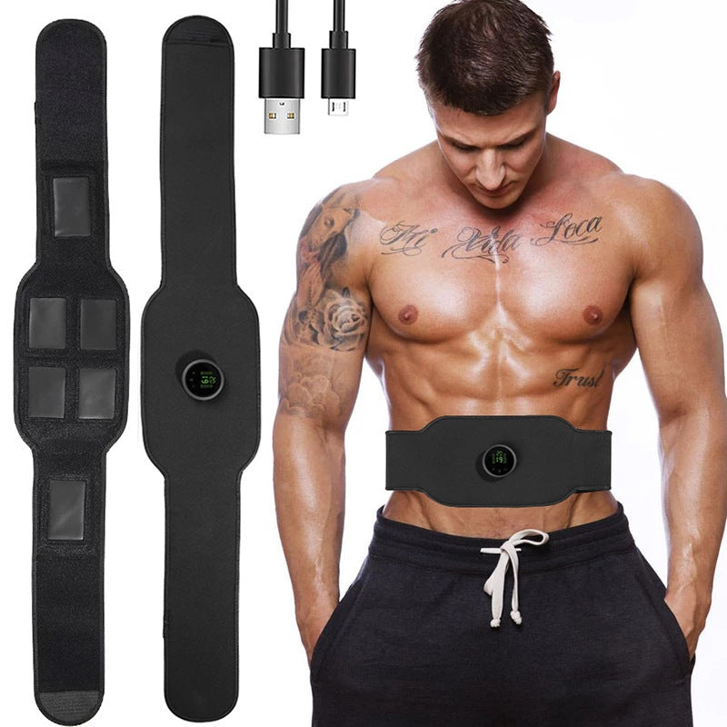 EMS Abdominal Belt Abdominal Trainer Fitness Massage Waistband, No Gel Required