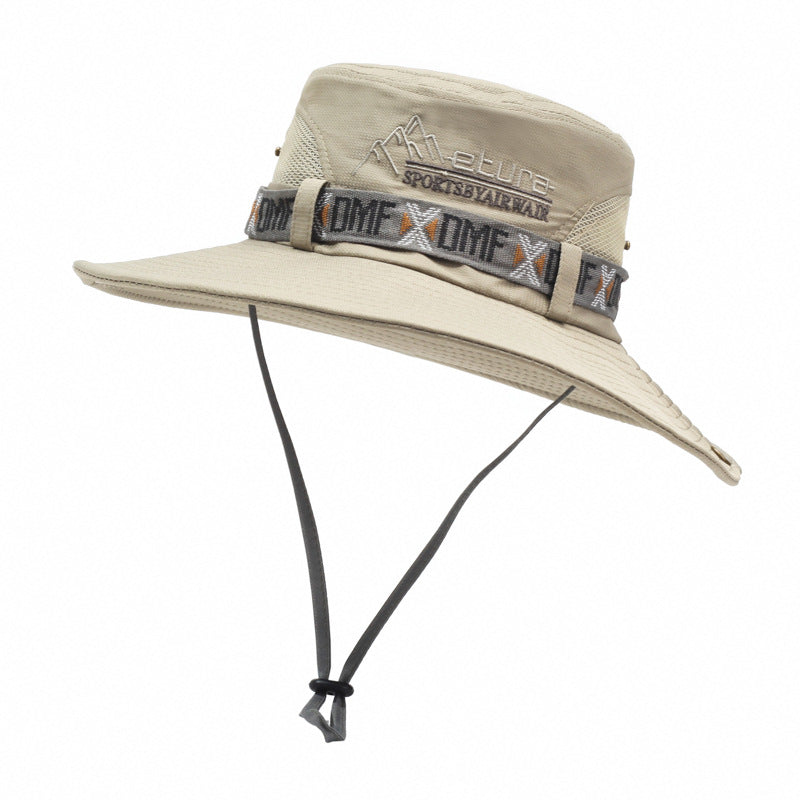 Men's Bucket Hat Outdoor Sun Protection Wide Brim Hat Fishing Cap Beach Hiking Sun Hat