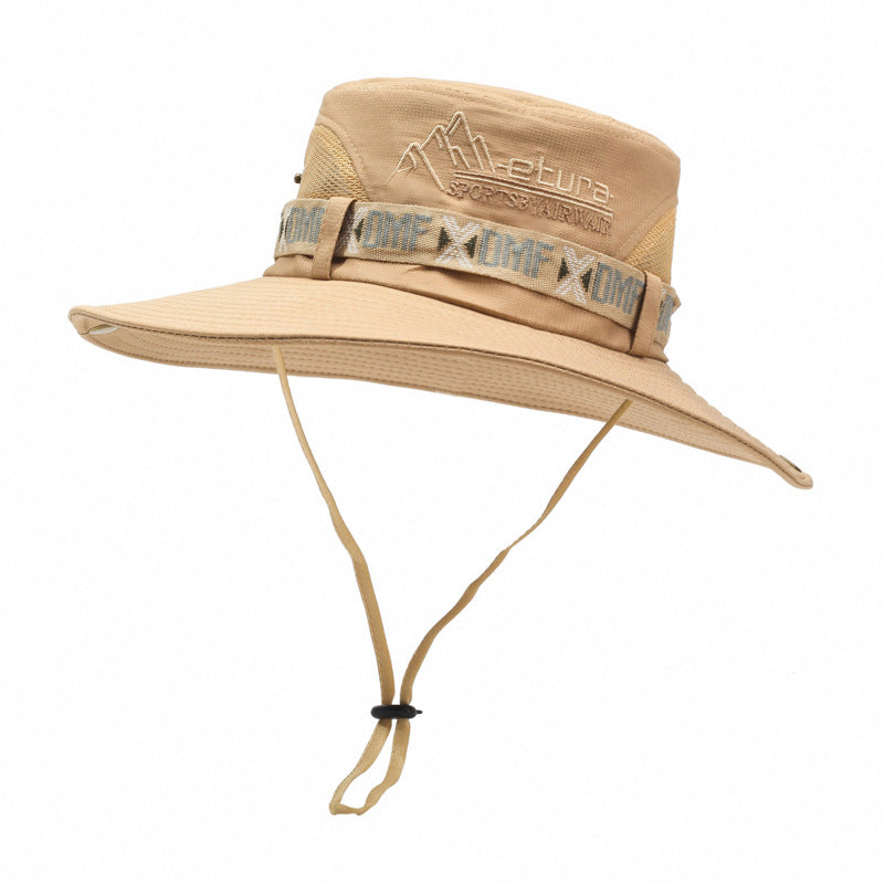 Men's Bucket Hat Outdoor Sun Protection Wide Brim Hat Fishing Cap Beach Hiking Sun Hat