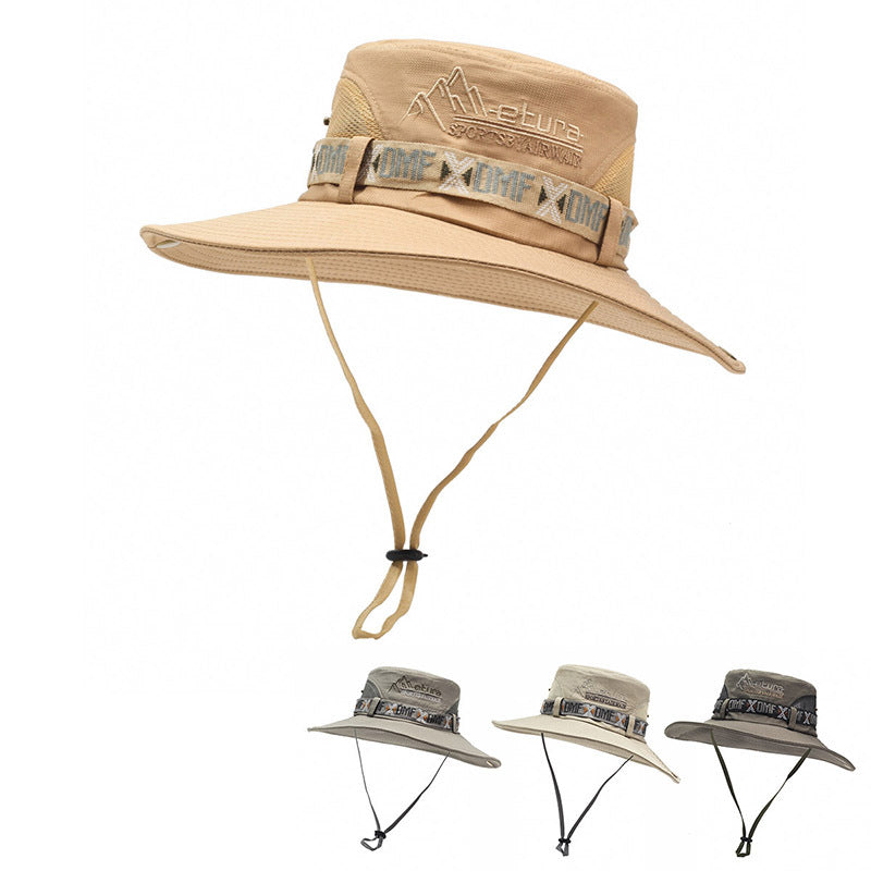 Men's Bucket Hat Outdoor Sun Protection Wide Brim Hat Fishing Cap Beach Hiking Sun Hat