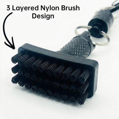 Magnetic Golf Brush with Groove Cleaner & Quick-Release Clip