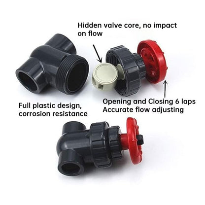 25/32/40mm UPVC Control Valve - Corrosion Resistant Plastic Gate Valve for Aquarium Sump & Garden Drip Irrigation Accessories
