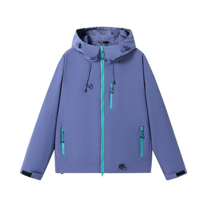 Women's Waterproof Windproof Softshell Windbreaker Jacket, Lightweight Premium Windproof Coat for Petite Figures