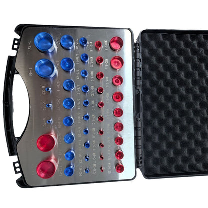 Extrusion Nut Bolt Thread Gauge Set, 44-Piece Metric and Imperial Thread Checker for Aluminum Profile Processing