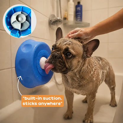 Silicone Dog Lick Bowl Slow Feeder w/ Rolling Ball, Anti-Choking & Non-Slip