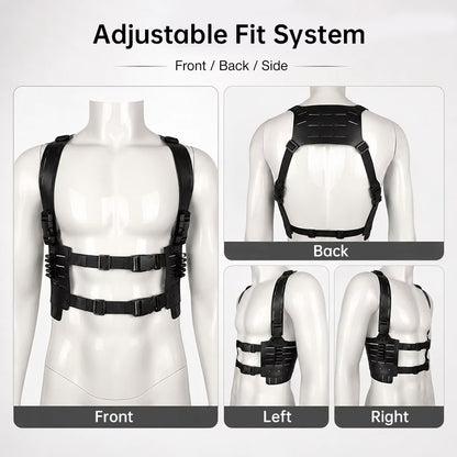 Tactical Shoulder Harness for Airsoft & Cosplay, Leon Kennedy Style Utility Chest Rig for Resident Evil Fans