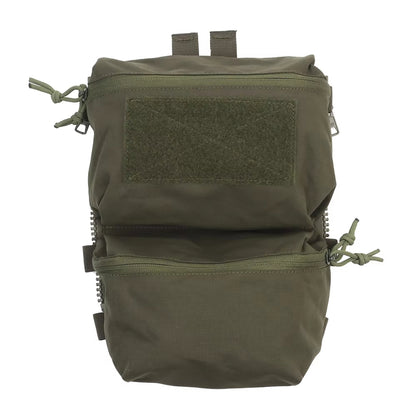 Tactical Back Panel Double General Purpose Pouch for FCPC V5 & Ferro Style Plate Carriers, Molle Utility Storage Bag