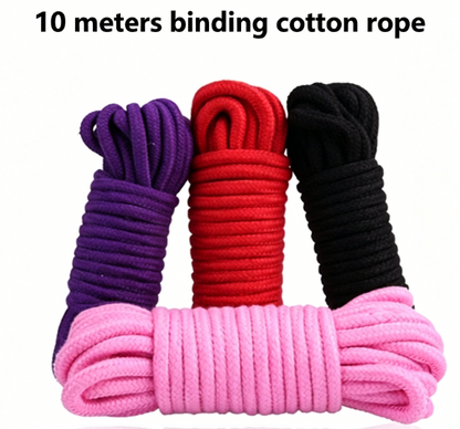 Erotic Bondage Rope for Couples, Intimate Play, 5m/10m Cotton Rope, SM Adult Product