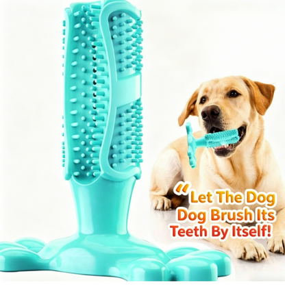 Pet Dog Toy Dental Brush Teeth Cleaning Elastic Rubber Chew Toy